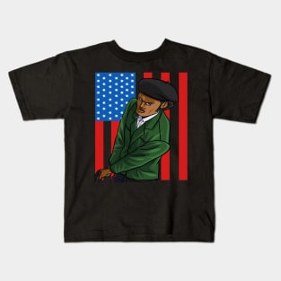 Black Panther Party USA Flag Kids T-Shirt